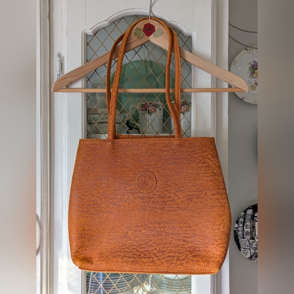 Classic Leather Look Tote Bag in Burnt Orange - Unbranded - Picture 7 of 7